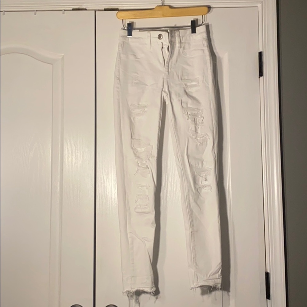 AE N(e)xt Level Stretch High Rise White Jeans